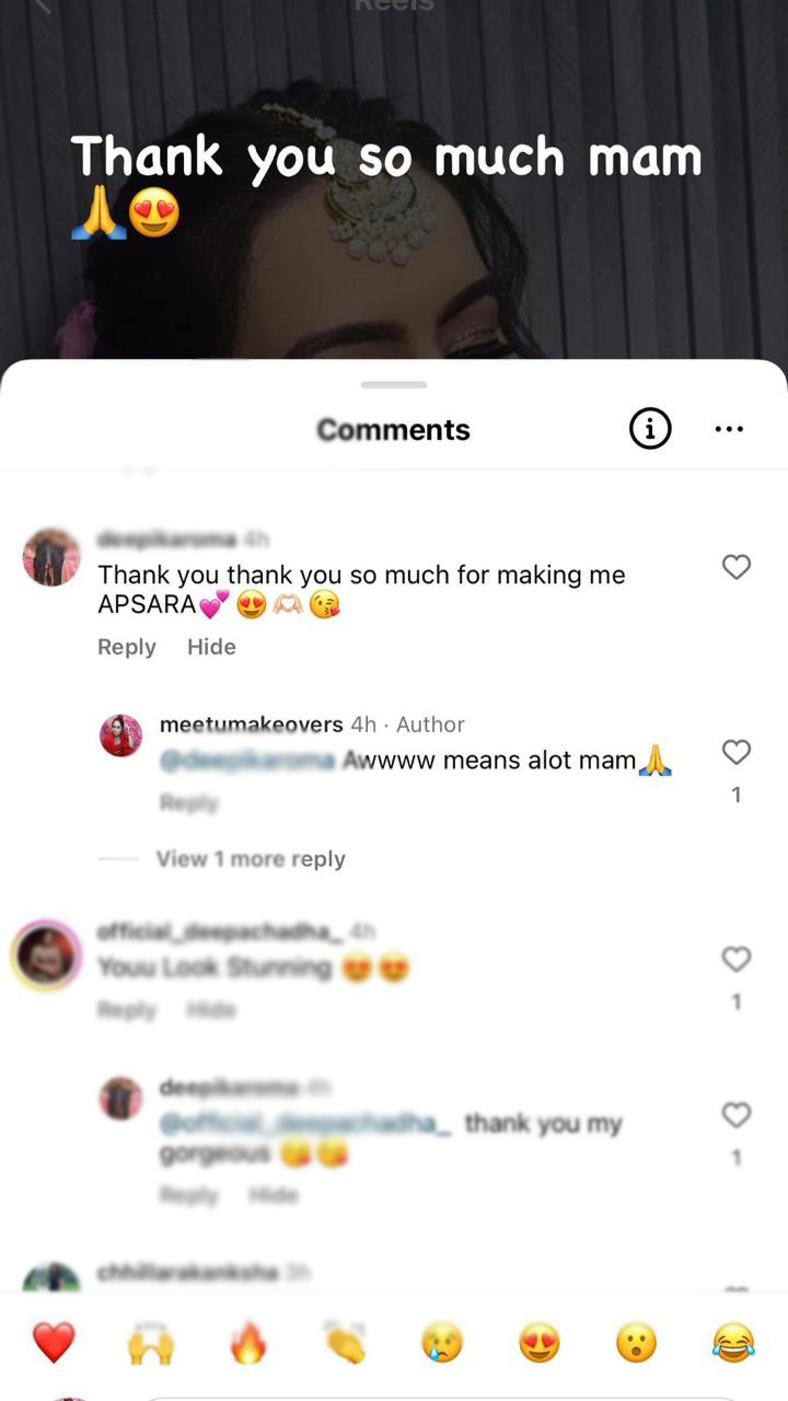 Bridal makeup service at MeetuMakeovers Delhi