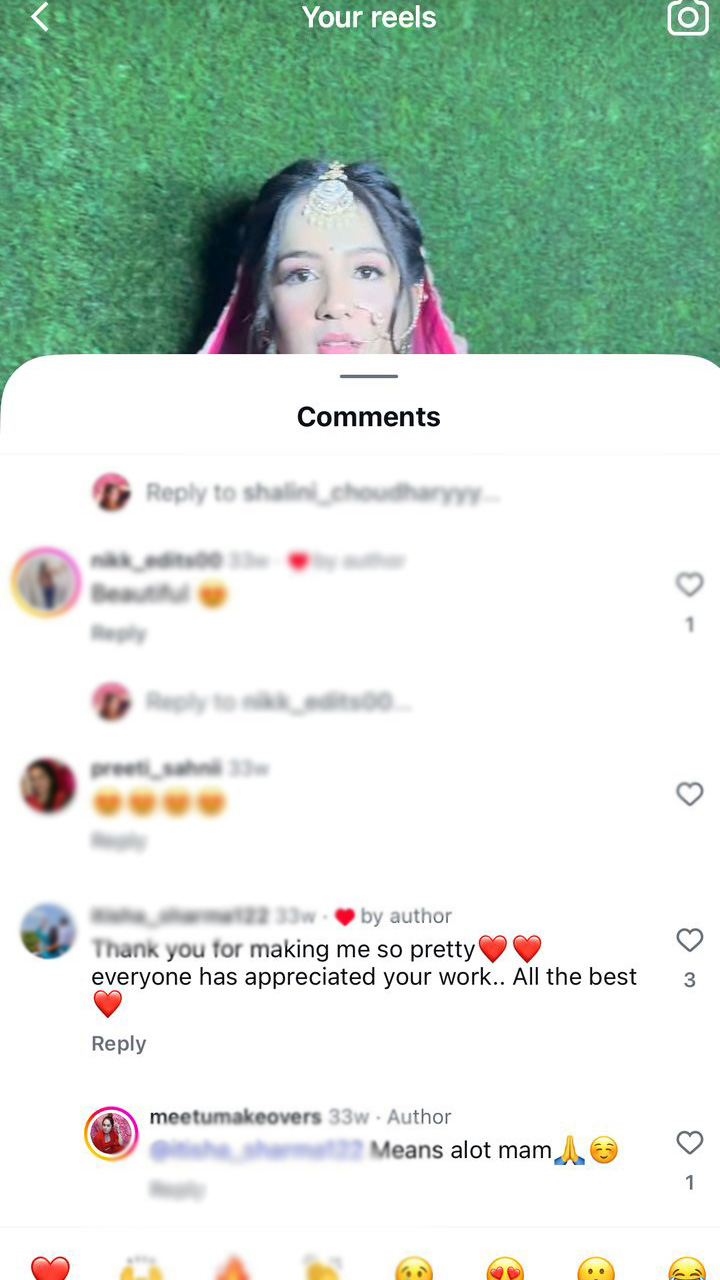 Bridal makeup service at MeetuMakeovers Delhi